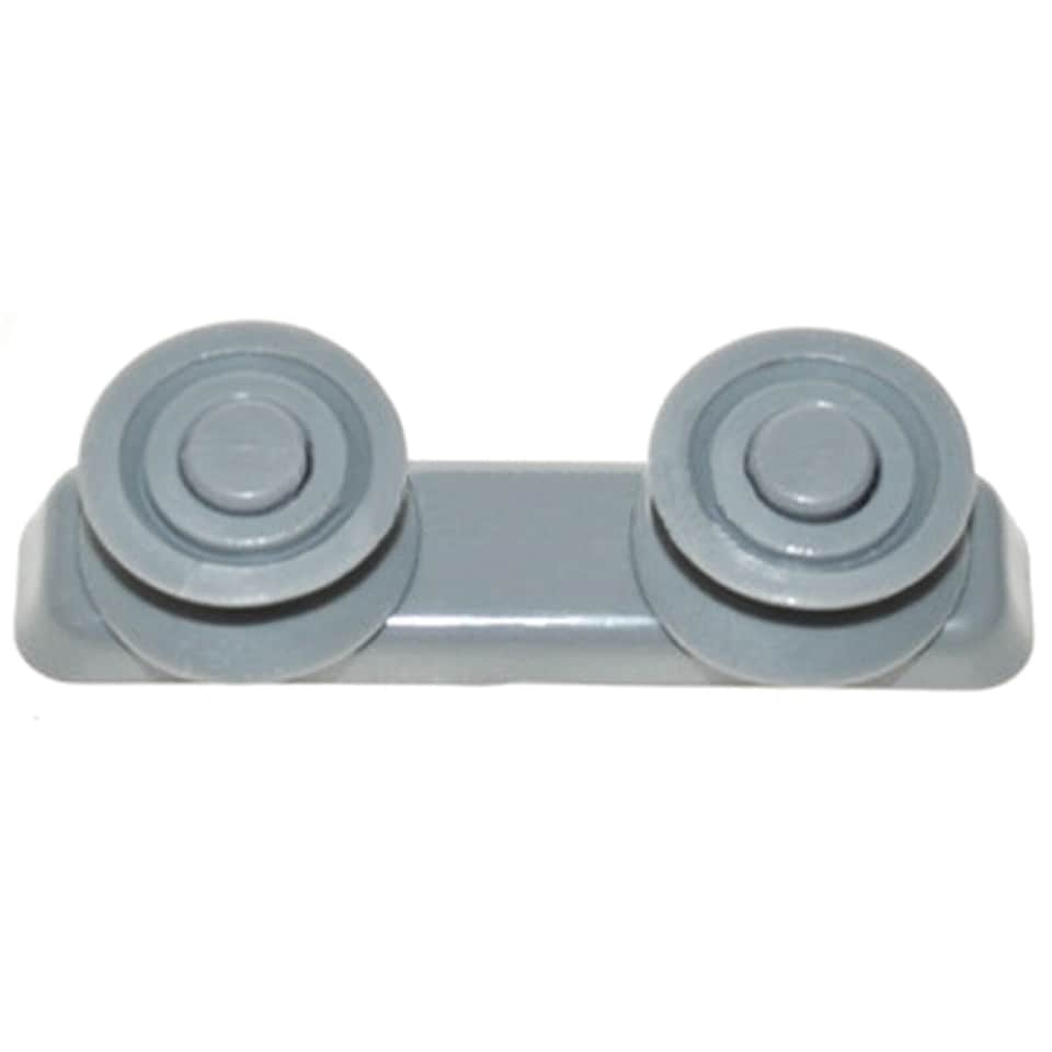 image 1 of SPARES2GO Basket Slide Rail Runner Guide Wheels for Logik LDW45 LDW60 LF674 Dishwasher (1 Set)