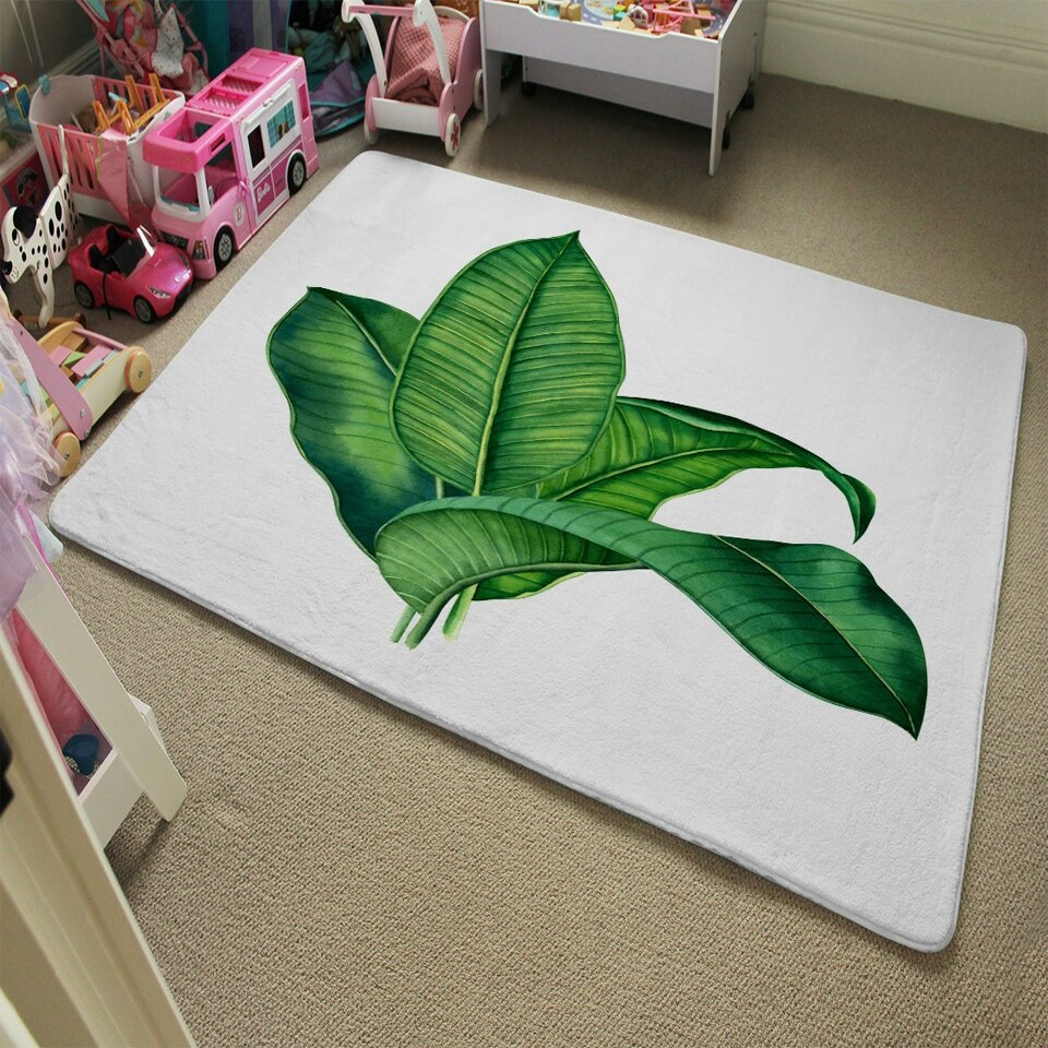 image 1 of Bunched Leaves (Rug) Green | Medium: 80x150cm
