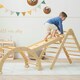 image 5 of Tutti Bambini Scala Montessori 3 in 1 Pikler Climbing Frame with Climbing Wall - Natural