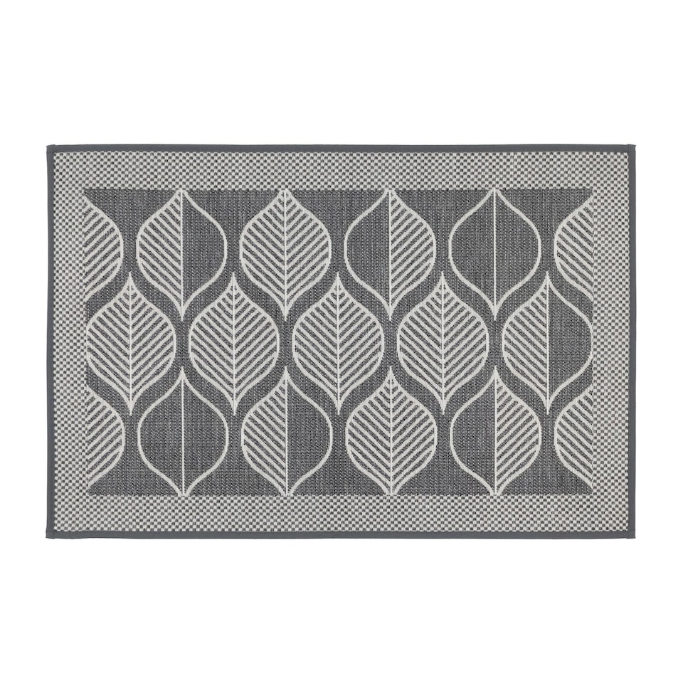 image 1 of JVL Expression Machine Washable Entrance Doormat, 50x75cm - Leaves