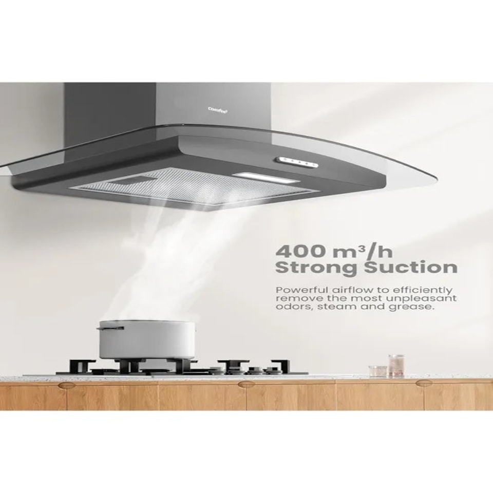 image 1 of Comfee Range Hood Kitchen Extractor with 3-Speed Modes - 60cm Black