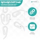 image 4 of White Plastic Curtain Hook Strong Durable Shower Rail Hooks - 50pcs
