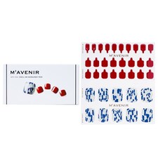 Nail Sticker (patterned) - # Shell We Burgundy Pedi - 36pcs Multi