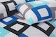 image 2 of Homes Linen Douglas Geometric Squares Reversible Duvet Cover Set with Pillowcases Modern Luxury Bedding Set | Multi | Super King