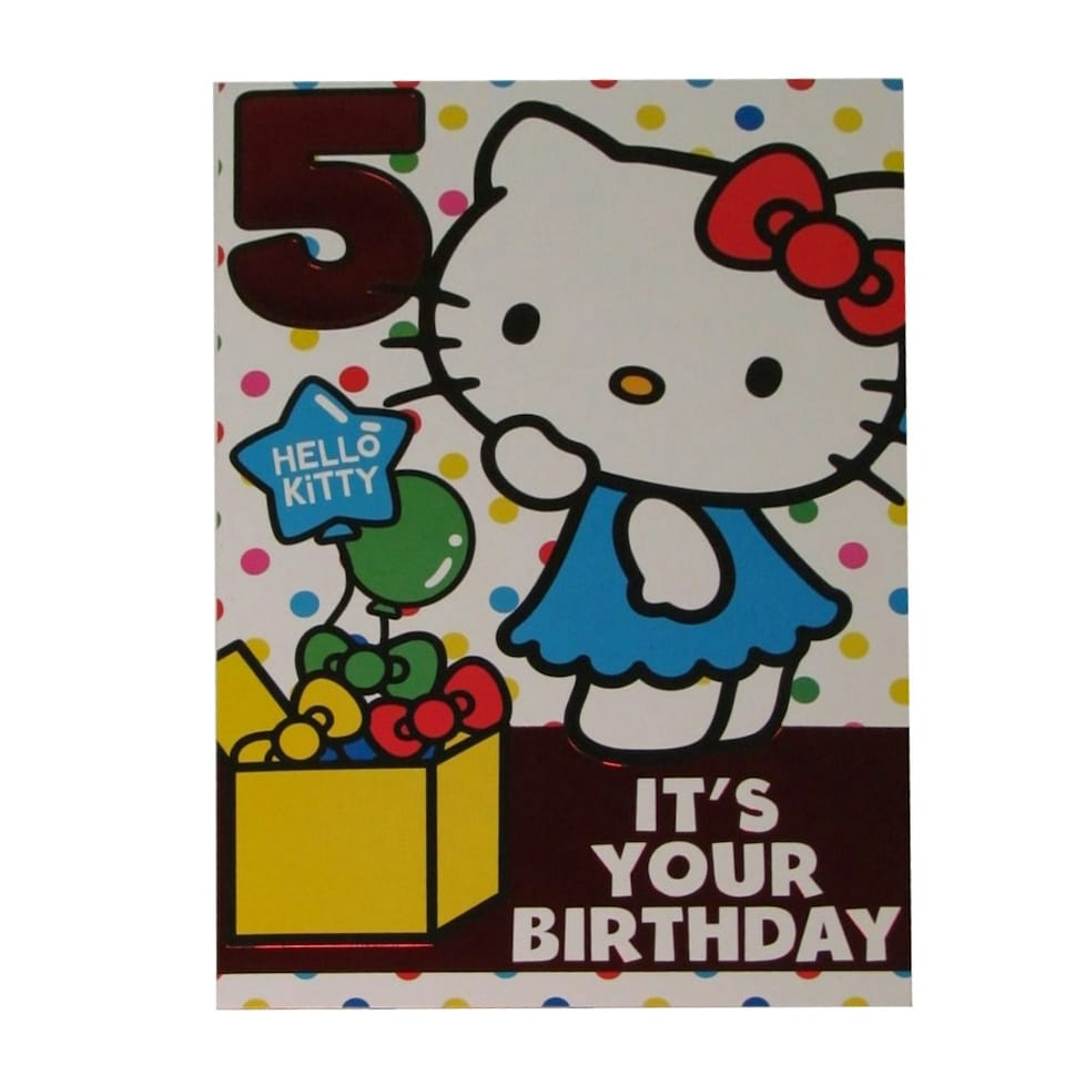 Hello Kitty It´s Your Birthday 5 Card - Multicoloured - One Size