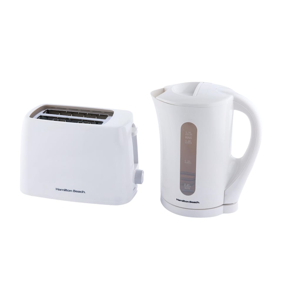image 1 of Hamilton Beach Essential Kettle & Toaster Set White