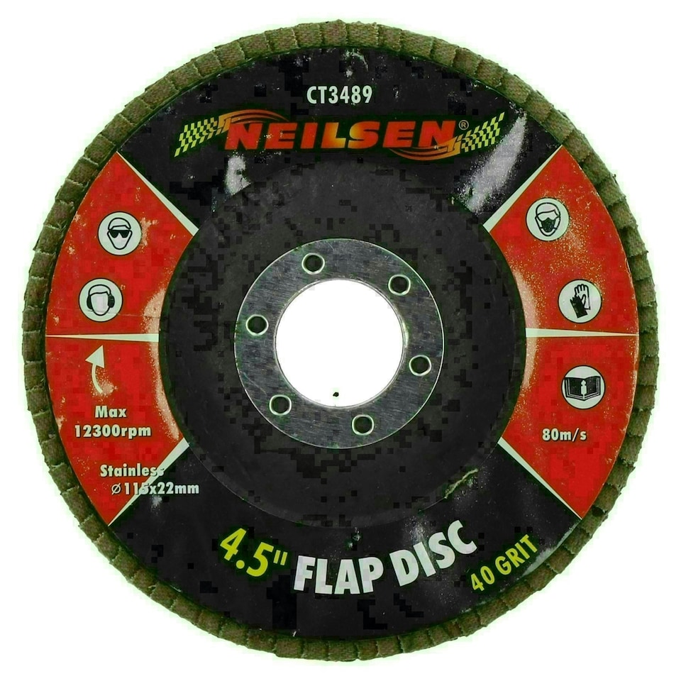 image 1 of 40 Grit Flap Discs Sanding Grinding Rust Removing For 4-1/2" Angle Grinders 10pc