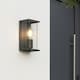 image 3 of CGC ADRIANA Anthracite Grey E27 Outdoor Wall Light Lantern Clear Diffuser IP54 Grey