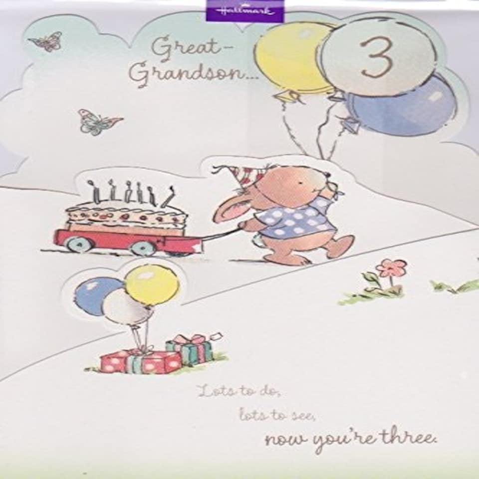 image 1 of Hallmark Great Grandson 3rd Birthday Card