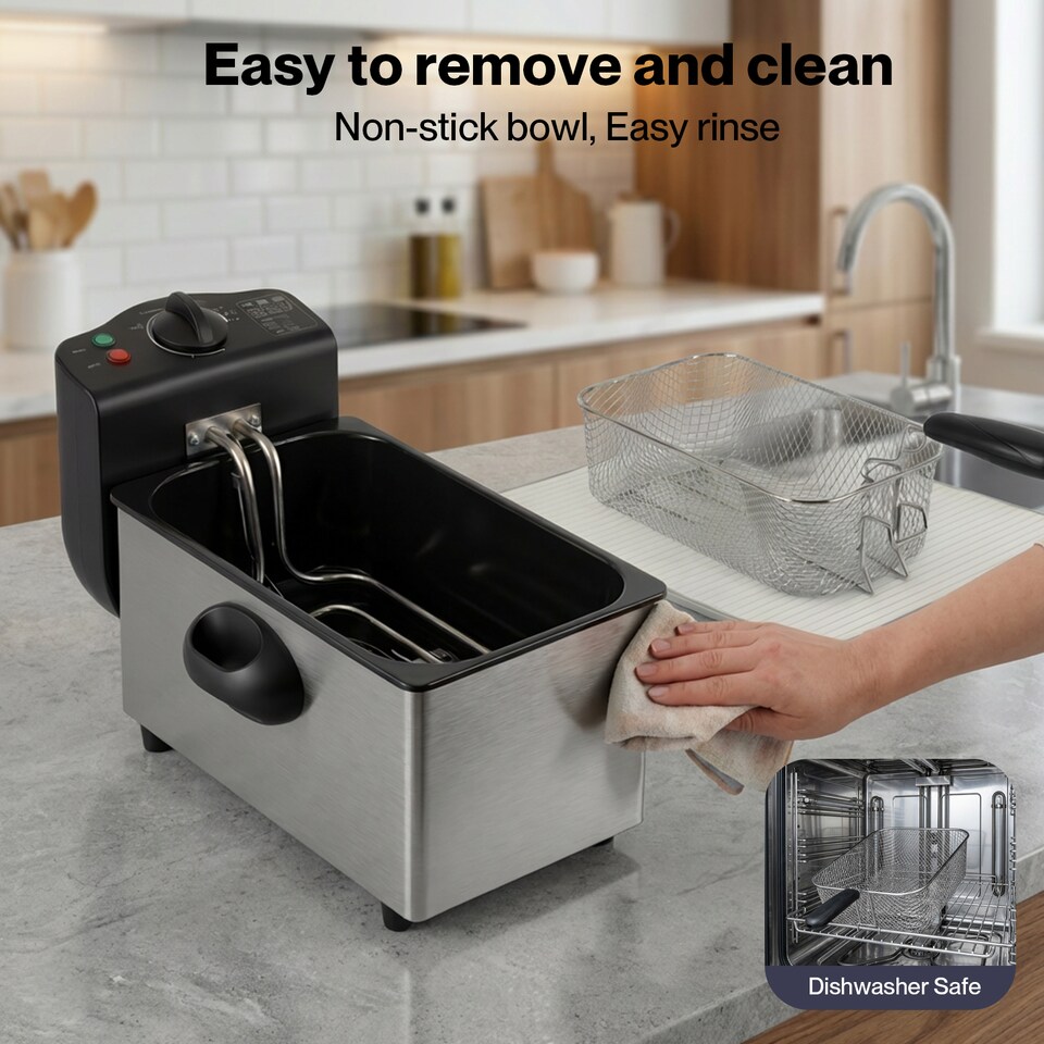image 1 of Spector Deep Fat Fryer 3L Electrical Stainless Steel Removable Frying Basket