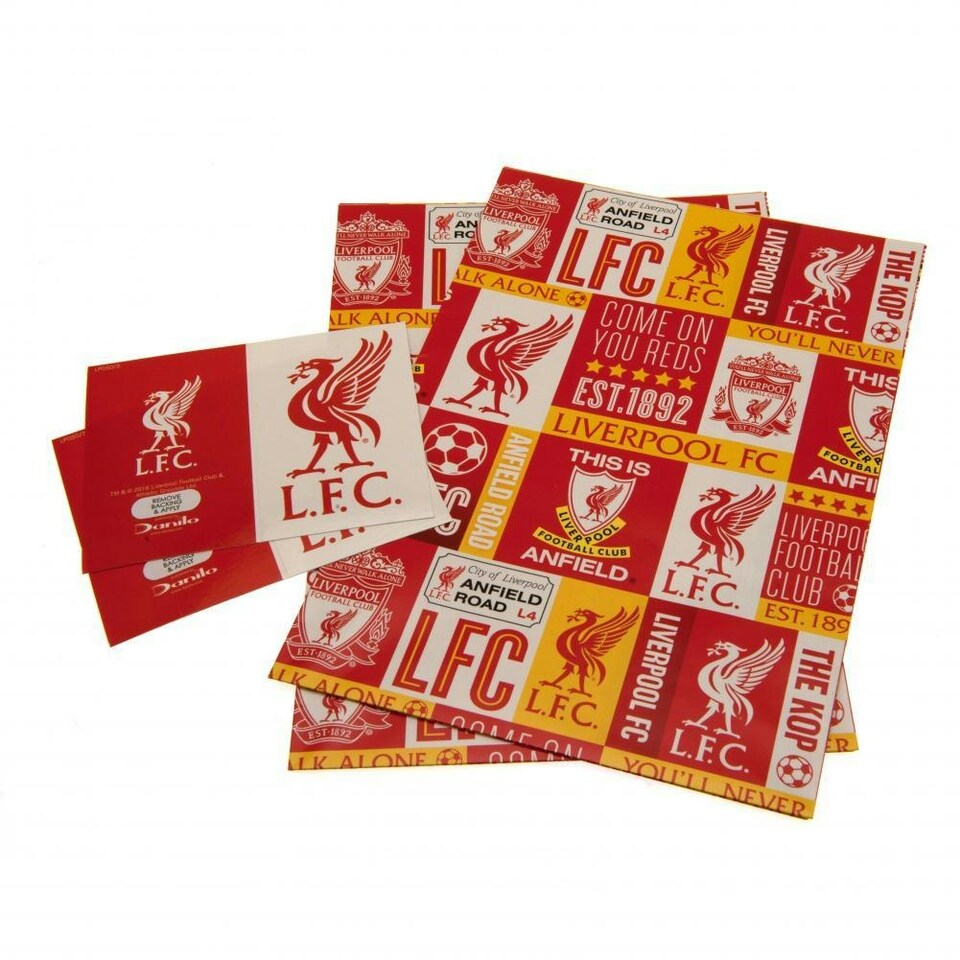 image 1 of Liverpool FC Gift Wrap - Red - One Size