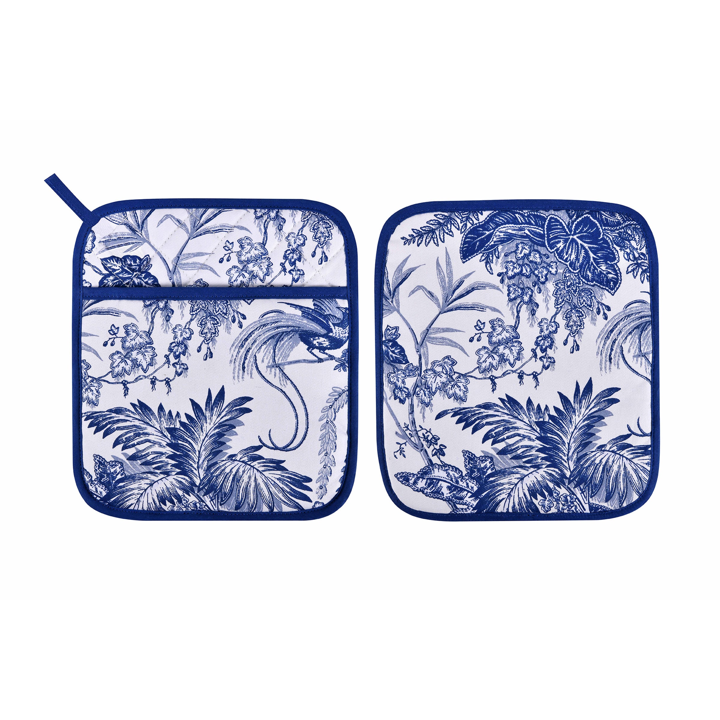 Ulster Weavers 'Willow Toile' Trees Print 100% Cotton Pot Mitt in Blue