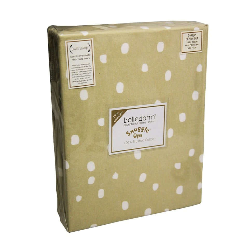 image 1 of Belledorm Snowfall Duvet Cover Set - Cream/White - Superking