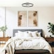 image 3 of ValueLights Infinity Black Circle Integrated LED Ceiling Fan & Remote