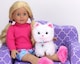 image 2 of Sophia's by Teamson Kids White Plush Kitty Cat and Accessories Set for 18in Dolls