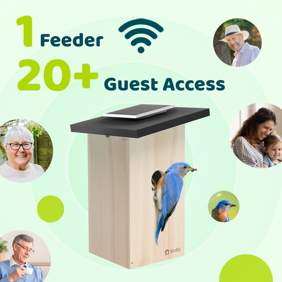 image 1 of BIRDFY EBONY LITE SMART BIRD HOUSE
