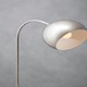 image 4 of Interiors by Premier Floor Chrome Finish Lamp With White Base Silver