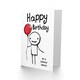 image 2 of Lovely Entie Stick Figure Red Balloon Simple Birthday Card
