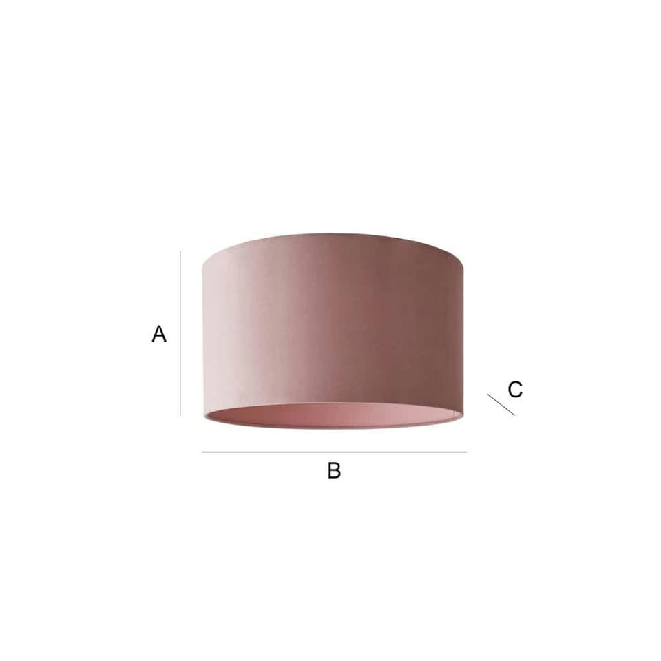 image 1 of ValueLights Reni Large Pink Velvet Pendant Shade Pink