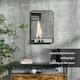 image 3 of HOMCOM Modern Square Wall Mirror with Storage Shelf, 70  50 cm Mirrors for Living Room, Bedroom, Black