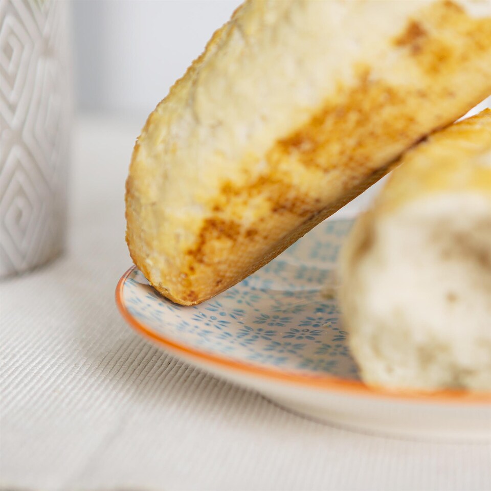 image 1 of Nicola Spring Hand-Printed Side Plates - 18cm - Blue - Pack of 6 | Blue | Blue