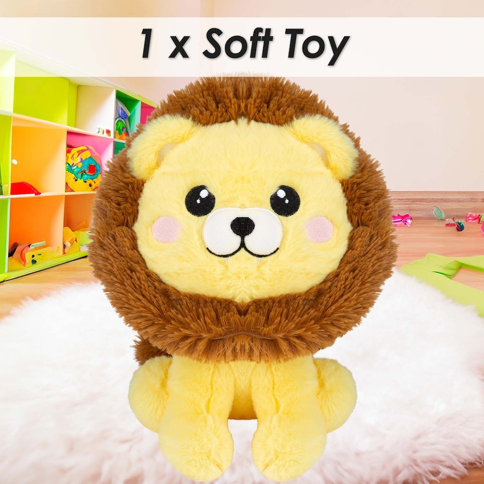 image 1 of PMS Kawaii Zoo Lion Soft Toy Multi-coloured - 25cm x 16cm