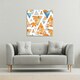 image 2 of Autumn Geometrics with Maple Leaves (Canvas Print) 77 x 77 x 4cm