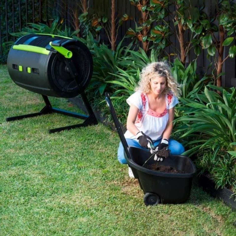 image 1 of Maze 245 Litre Compost Tumbler | Black | Green and black | One Size | 1