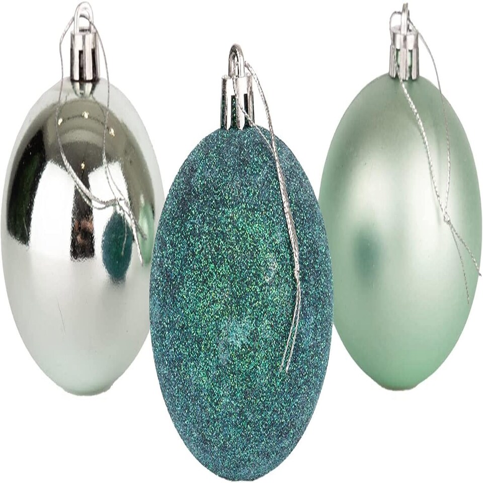 image 1 of Baubles Turquoise 6cm - 6-Piece Set, PVC
