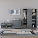 image 2 of Vida Designs Riano 4 Piece Bedroom Set (1 Drawer Bedside Chest, 4 Drawer Chest, 3 Door Wardrobe), Grey (6)