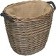 image 2 of Set 3 Oval Hessian Lined Log Baskets