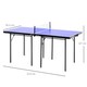 image 7 of HOMCOM Folding Mini Table Tennis Portable Ping Pong Set Games Play Sport w/ Net