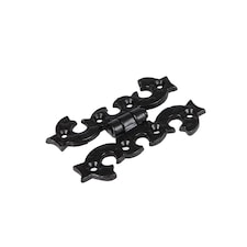 Hammer & Tongs Ornate Cabinet Hinge - H95mm - Black | Black | Black