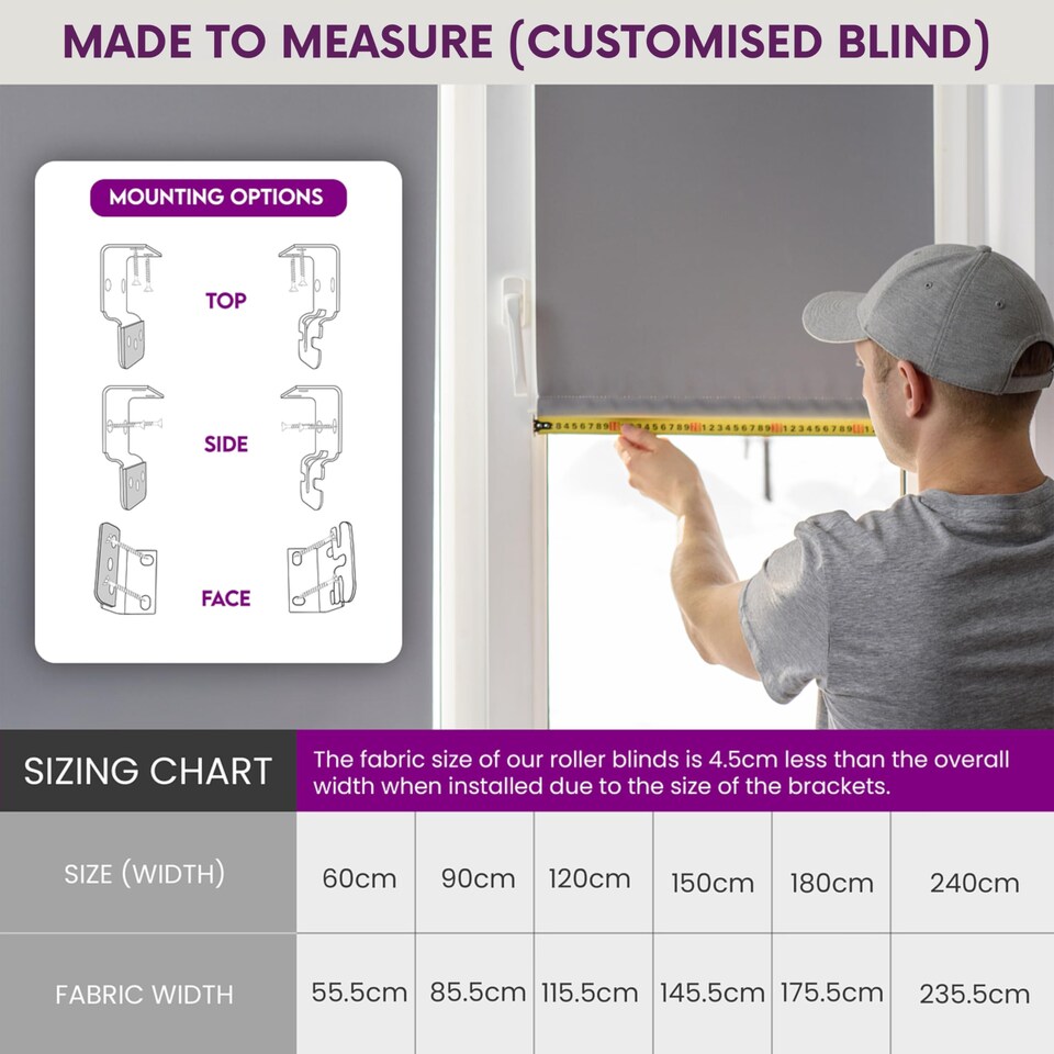 image 1 of Made to Measure Blackout Roller Blind | Standard Fittings