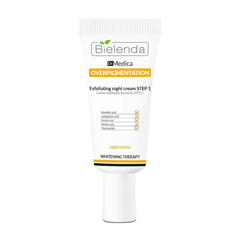 image 1 of Bielenda Dr Medica Overpigmentation Exfoliating Night Cream STEP 1 with Mandelic Ferulic & Azelaic Acid 30ml