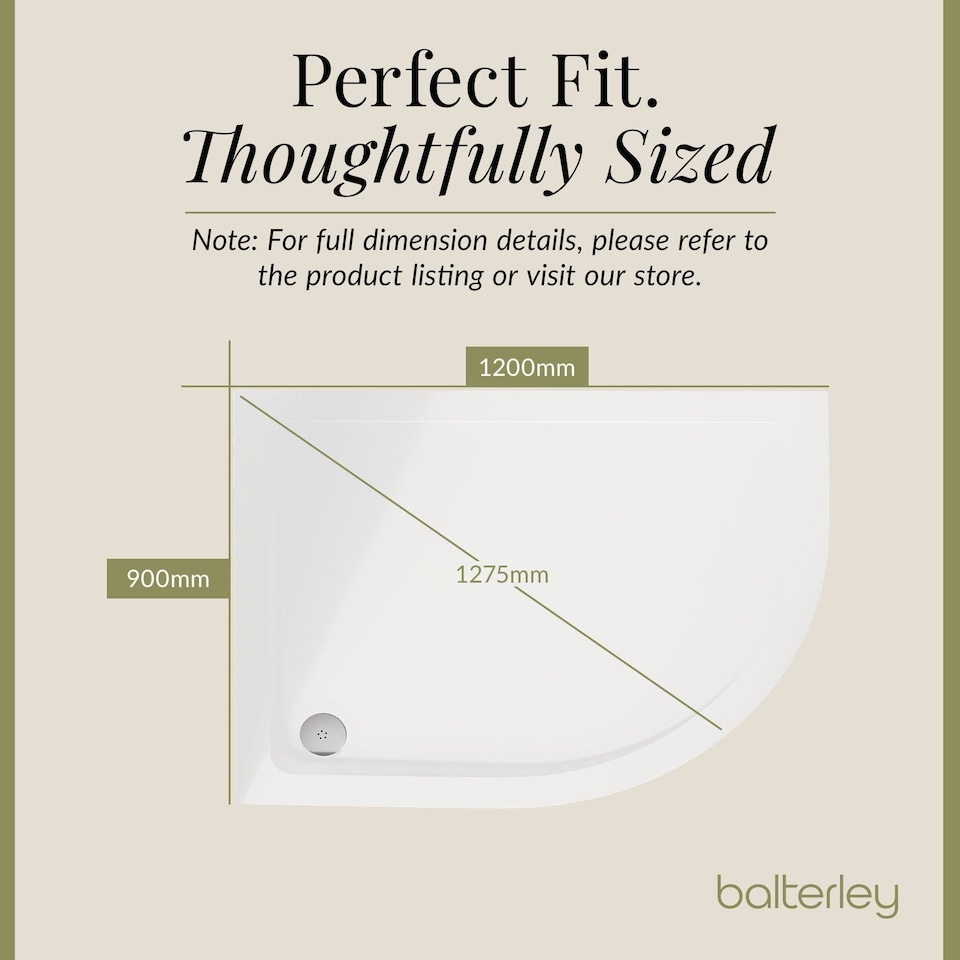 image 1 of Balterley Premium Shower Tray - Right Hand Offset Quadrant | White | White | 1