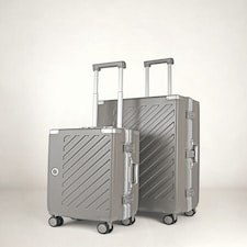 Zipperless Suitcase Set, PC Hard Shell, Small & Large, TSA Lock