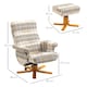 image 7 of HOMCOM Recliner Chair and Footstool Linen-touch Fabric Wooden Base Multicolour