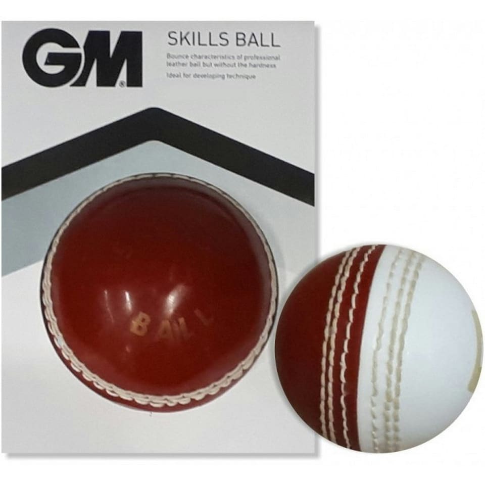 Gunn And Moore Childrens/Kids Skills Cricket Ball - Red/White - One Size