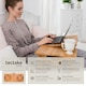 image 2 of Laptop Stand - 4 angles of inclination, with drawer, storage space, USB dual fan, 55 x 35 x 26 cm