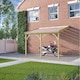 image 1 of Polycarbonate Roof Car Port 3 Post - Wood - L300 x W506 cm - Light Green Green