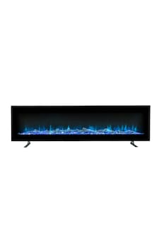 Living and Home 60 Inch Modern Electric Fireplace - Wall Mounted/Freestanding, with Remote Control, 1800W