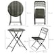image 7 of Outsunny 3 PCS Folding Rattan Wicker Bistro Set, Coffee Table Set