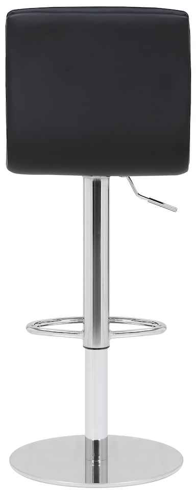 image 1 of Deluxe Aldo Black Bar Stool - Adjustable Swivel Home & Breakfast Bar Stool