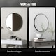 image 3 of HOMCOM Round Bathroom Mirror, Modern Wall Mirror Aluminium Frame, 70 x 70cm