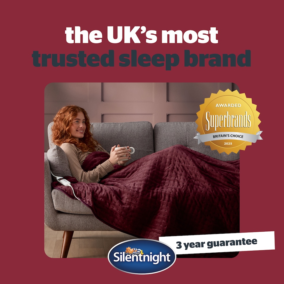 image 1 of Silentnight Comfort Control Heated Throw Fleece Electric Blanket Fast Heat Up