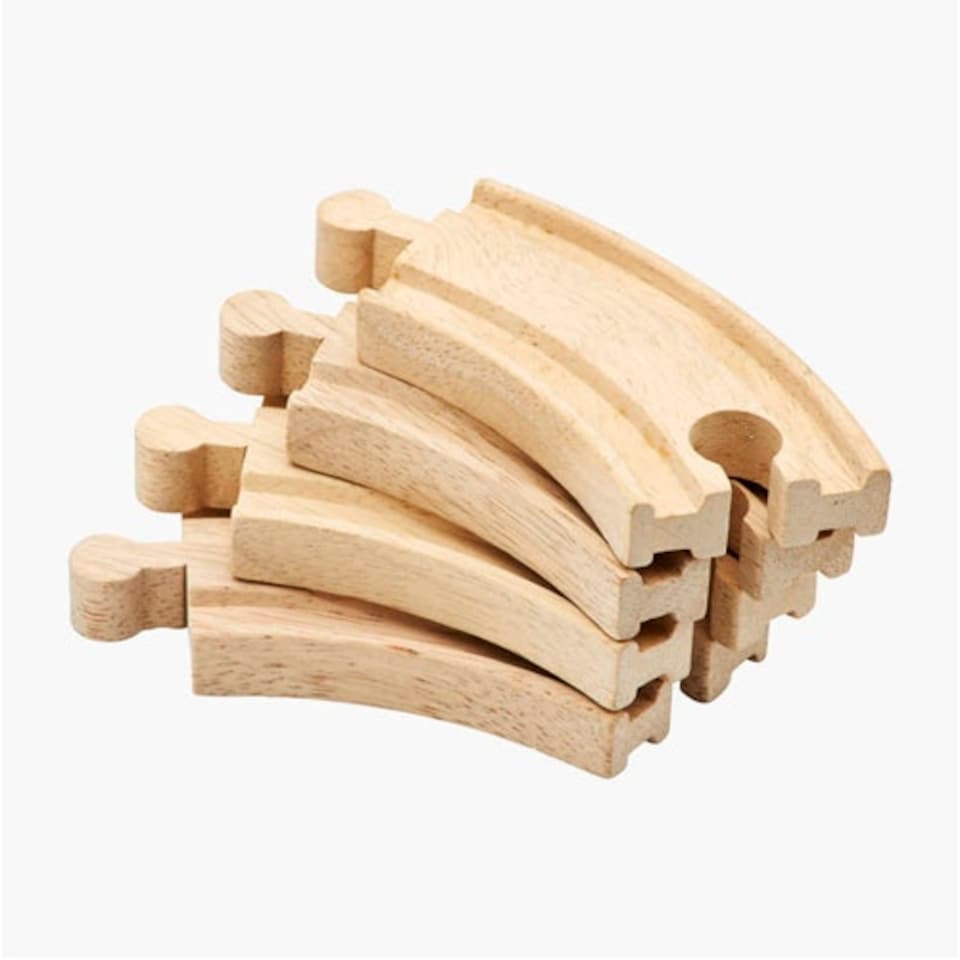 Hape 4pcs Short Curved Tracks