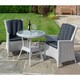 image 1 of 2 Seater Putty Grey Rattan Weave Garden Bistro Set