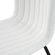 image 6 of Set of 2 Teddy Faux Fur Stitched Design Dining Chairs Beige White Bella by MCC
