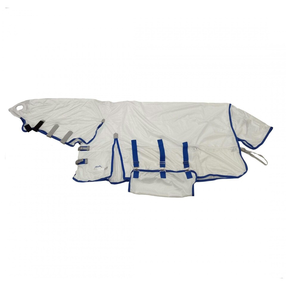 image 1 of Shires Highlander Plus Combo Neck Horse Fly Rug - White - 7´